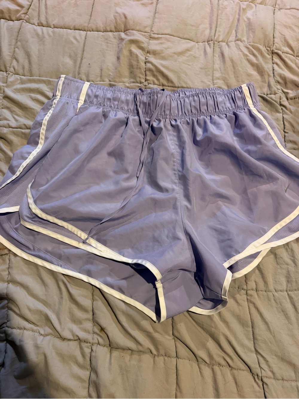 Nike Lilac Athletic Shorts with White Trim